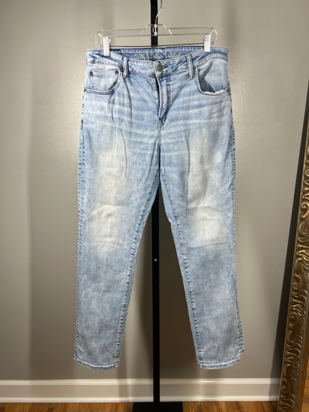 American Eagle Outfitters Light Wash Slim Straight Jeans